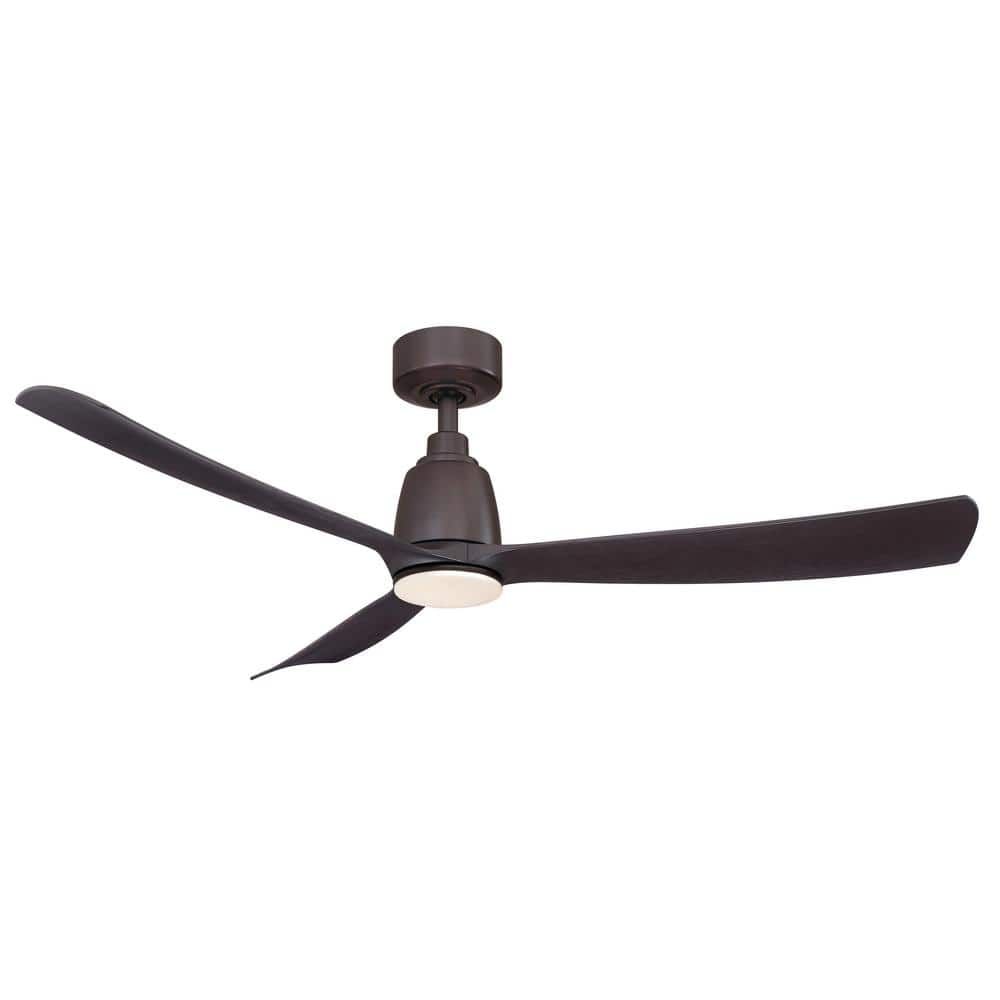 52" Dark Bronze Ceiling Fan with Dark Walnut Blades and Remote