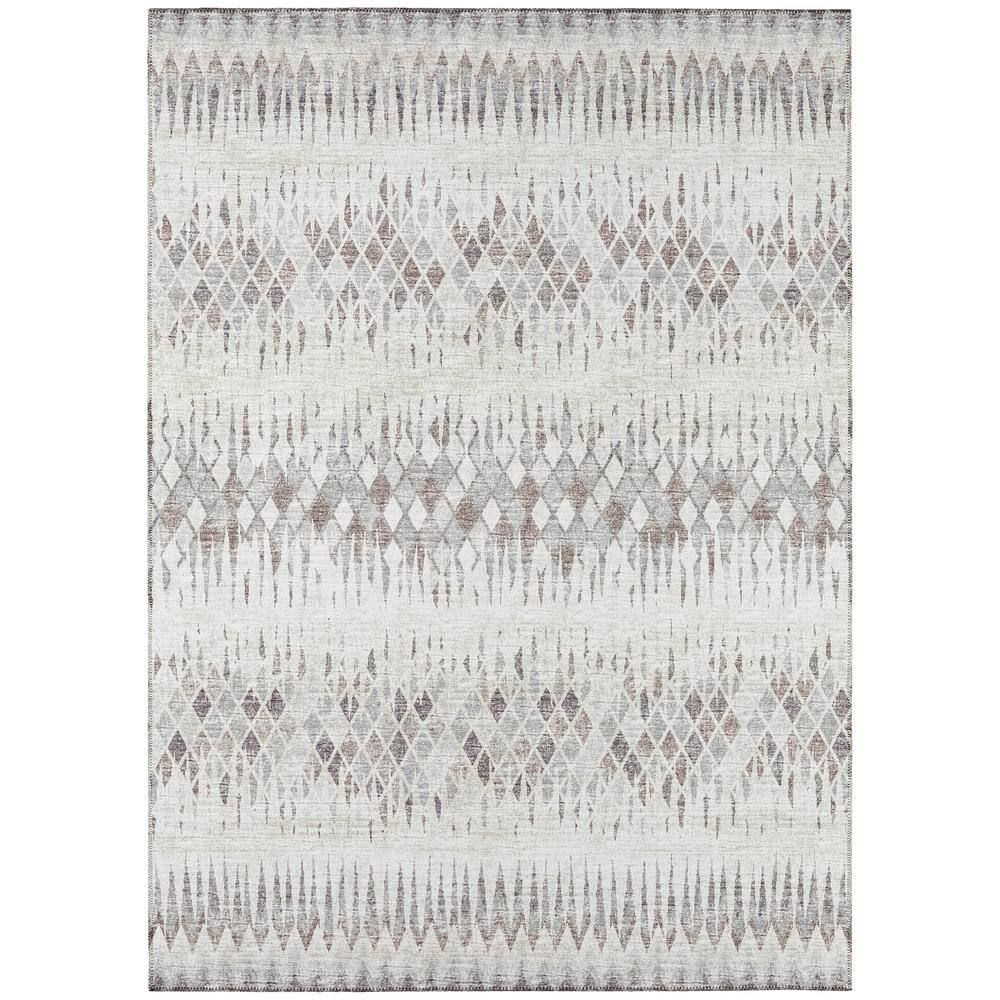 Beige 5' x 7'6" Flat Woven Synthetic Indoor/Outdoor Area Rug