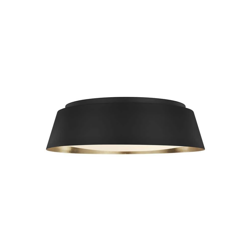 Midnight Black Glass 4-Light Flush Mount