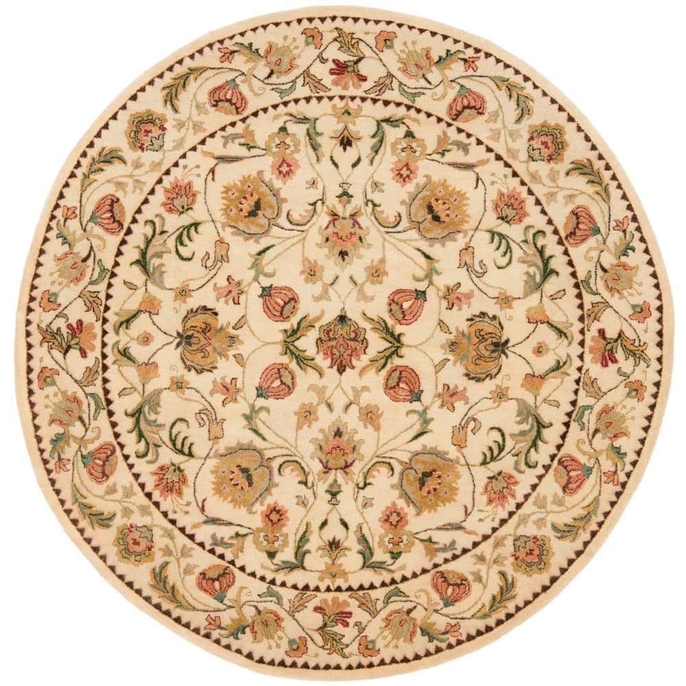 Handmade Ivory Wool Tufted 6' Round Rug