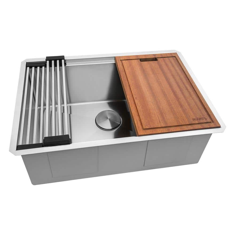 27-Inch Stainless Steel Workstation Kitchen Sink with Accessories