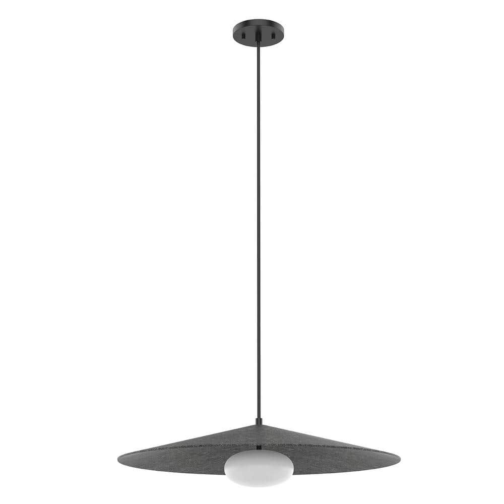 Cruz Opal Glass LED Pendant Light in Gray, 6.63" H x 24" W