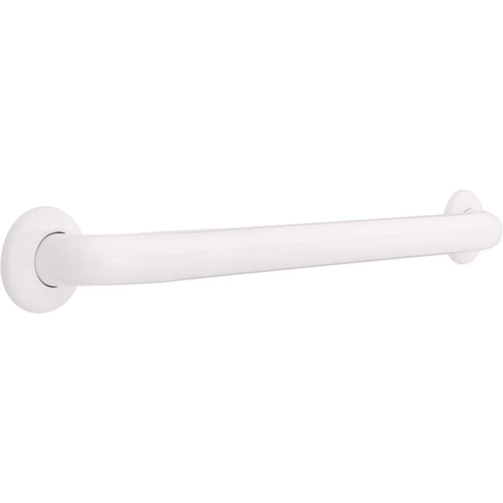 White Stainless Steel 24" ADA Compliant Grab Bar