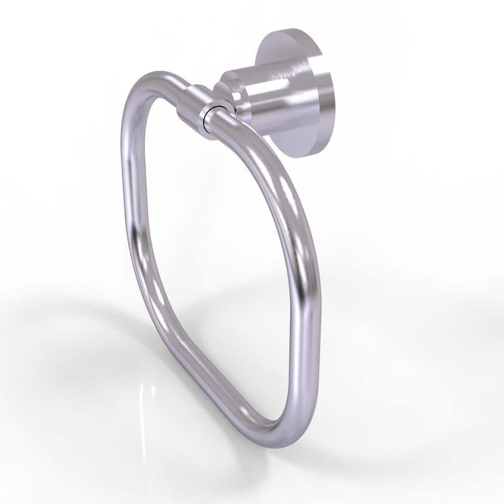 Satin Chrome Wall Mounted Towel Ring, 6 Inch