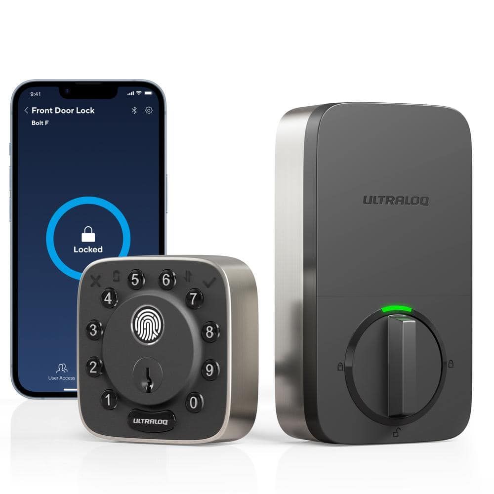 ULTRALOQ Black Fingerprint Smart Lock with Built-in WiFi