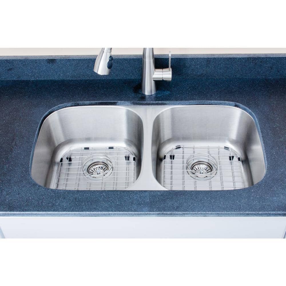 32-Inch Stainless Steel Double Bowl Drop-In Kitchen Sink