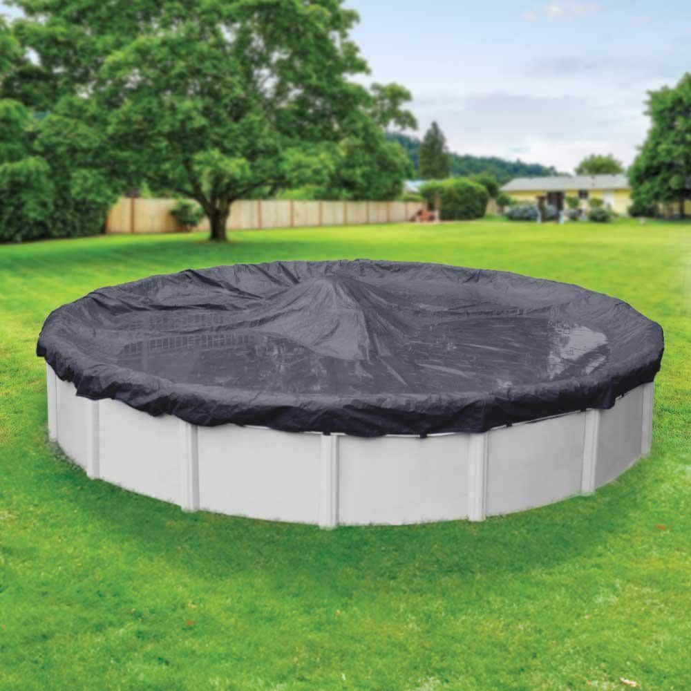 Classic Navy Blue 18 ft Round Winter Pool Cover