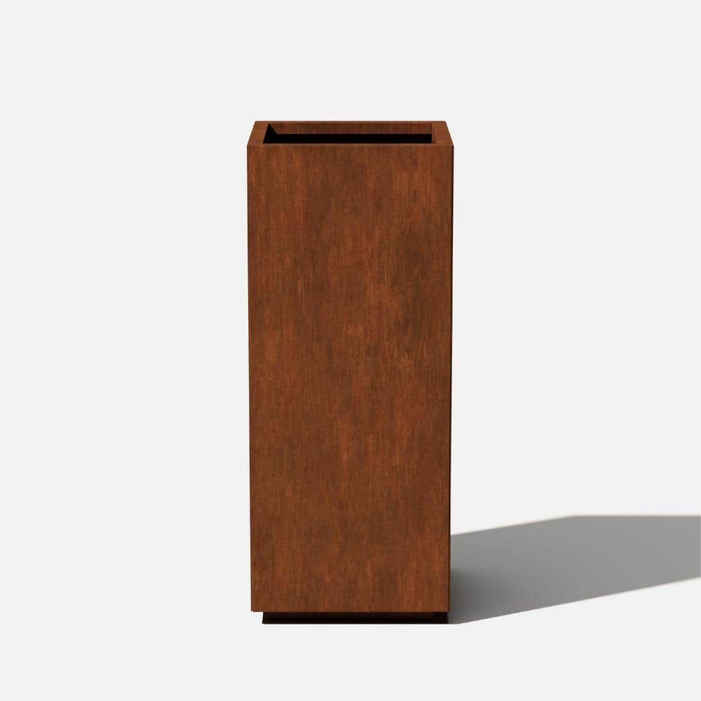 Tall Rust Corten Steel Outdoor Pedestal Planter