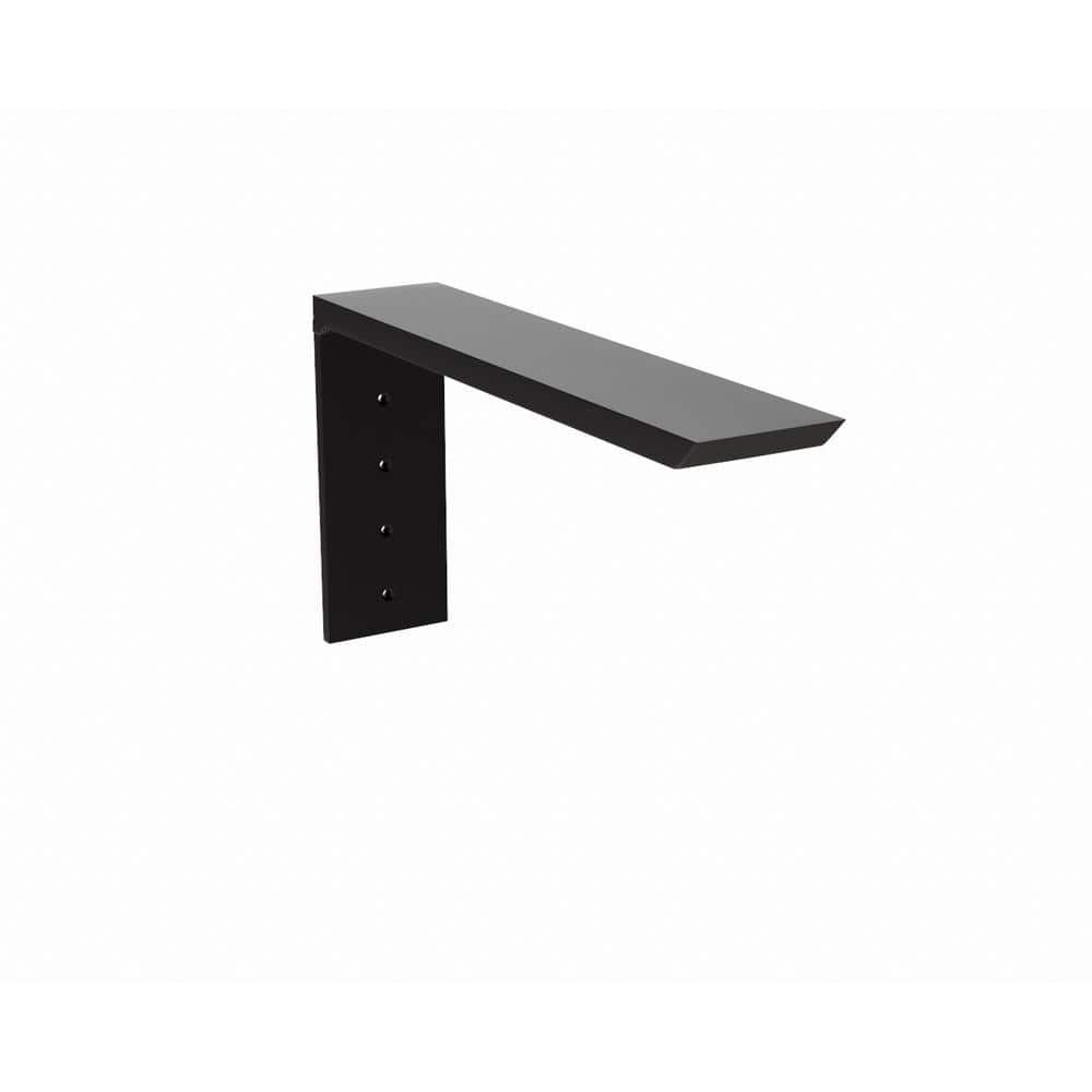 Black Powder Coated Steel Shelf Bracket 10H x 06V inch