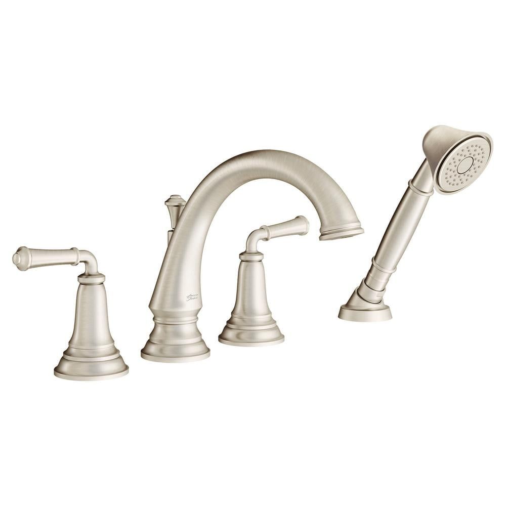 Brushed Nickel Roman Tub Faucet with Handshower