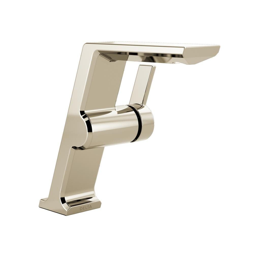 Delta Pivotal Mid-Height Vessel Bathroom Faucet in Lumicoat Polished Nickel