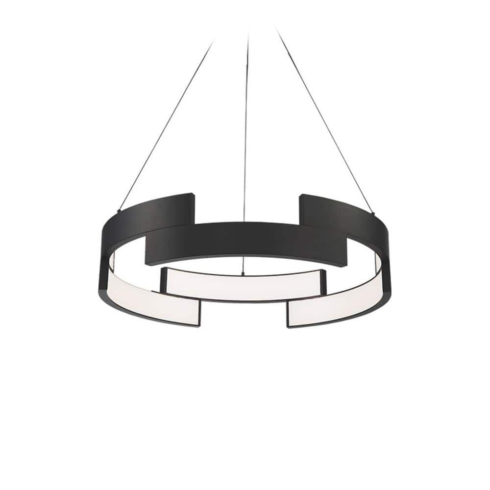 Black Glass LED Indoor/Outdoor Pendant Light