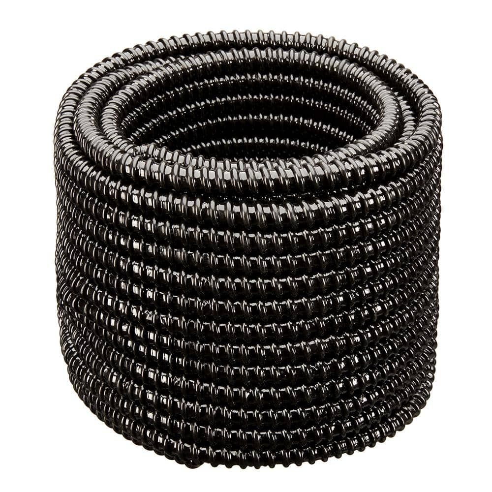 25 ft Black Flexible Corrugated PVC Pond Tubing