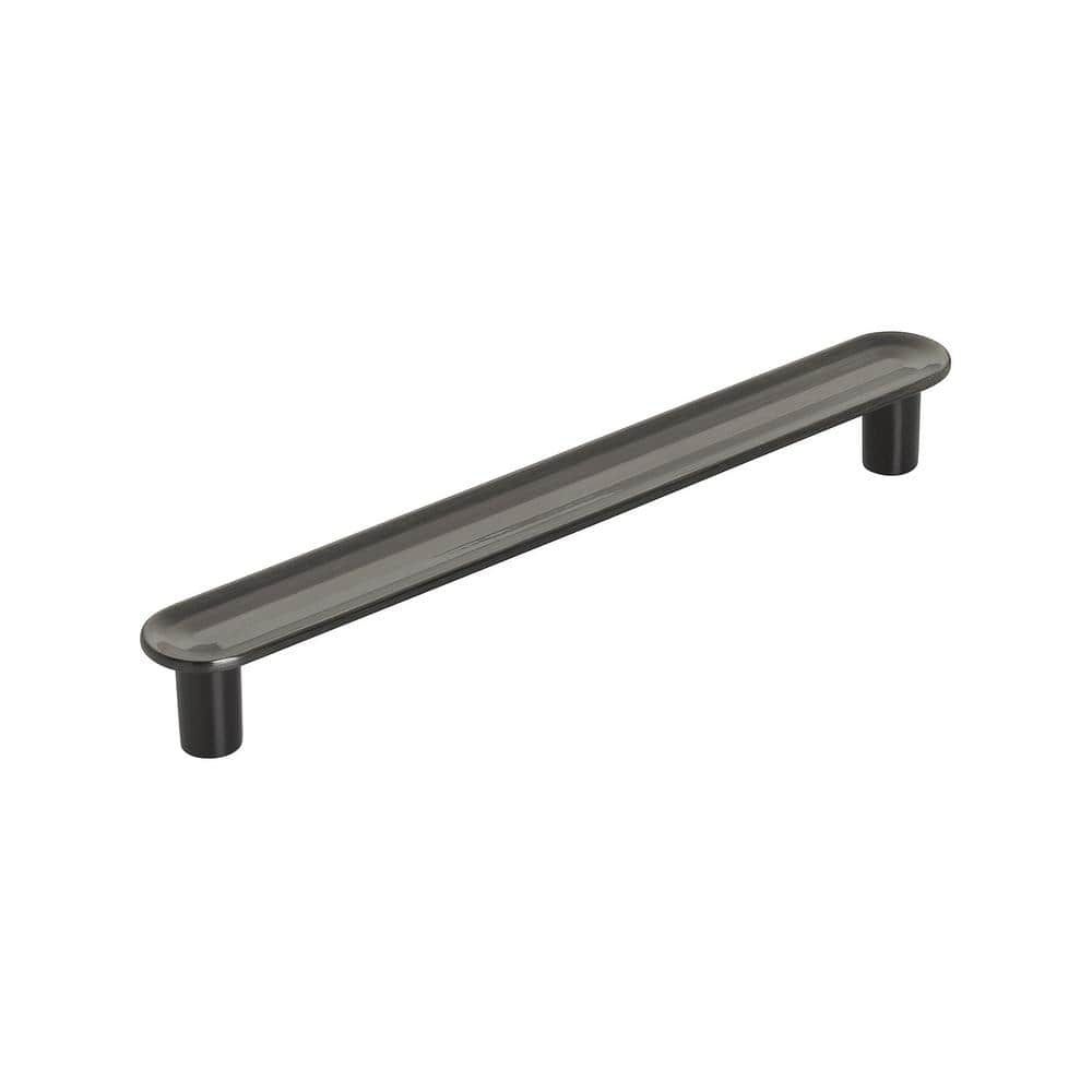 Polished Nickel Modern Bar Cabinet Pull with Mounting Hardware