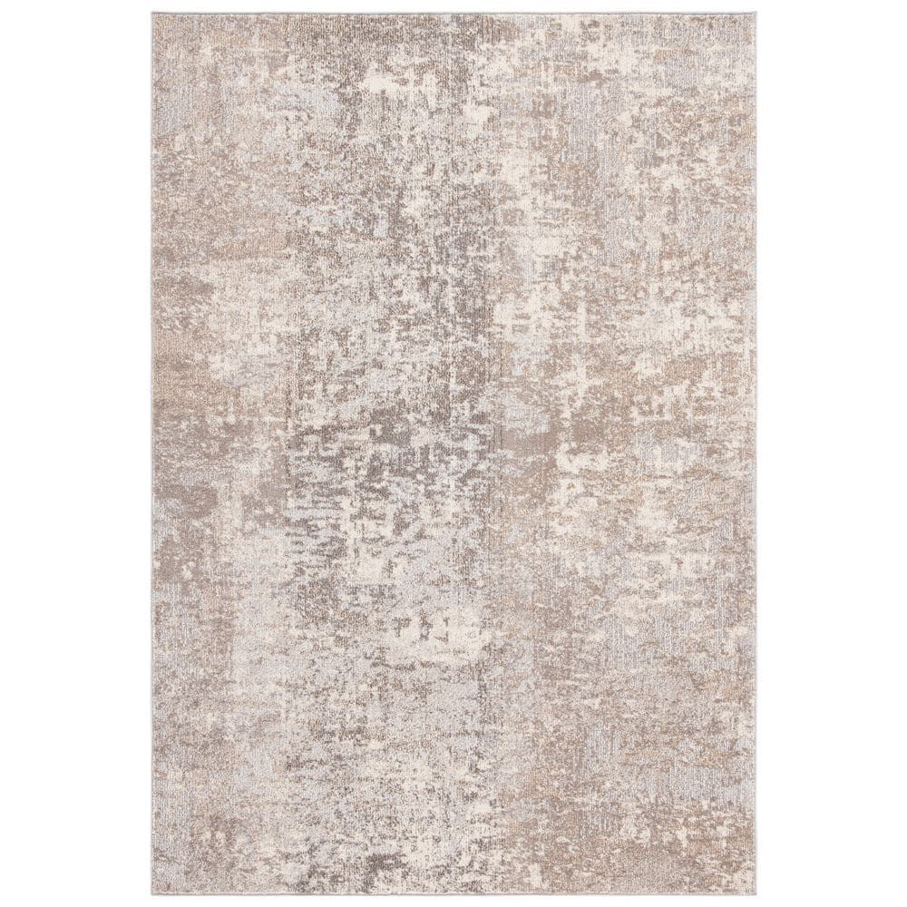 Gray and Beige Rectangular Flat Woven Area Rug