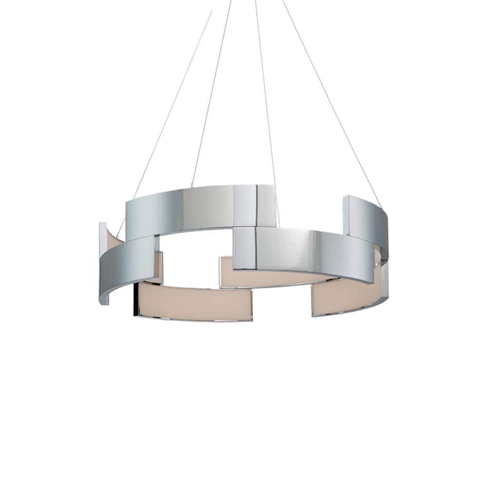Chrome Glass LED Indoor/Outdoor Pendant Light
