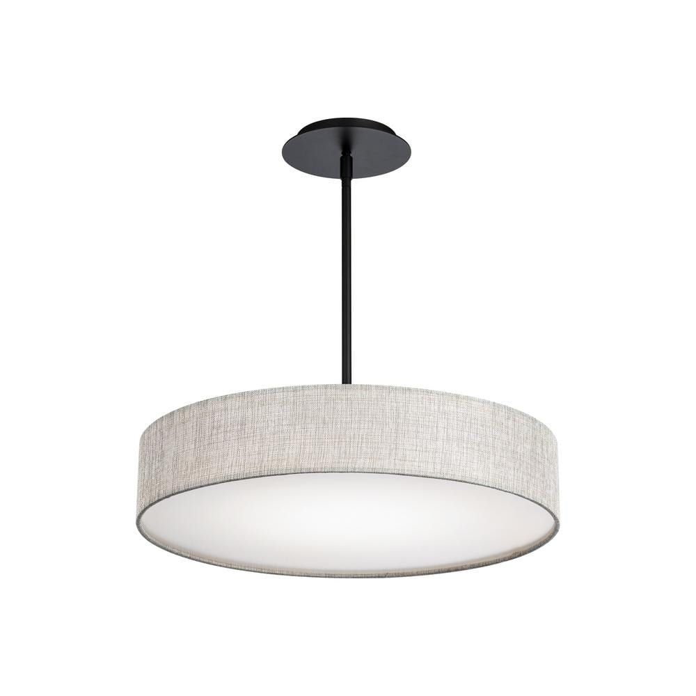 Manhattan 20-Inch Black LED Drum Pendant Light