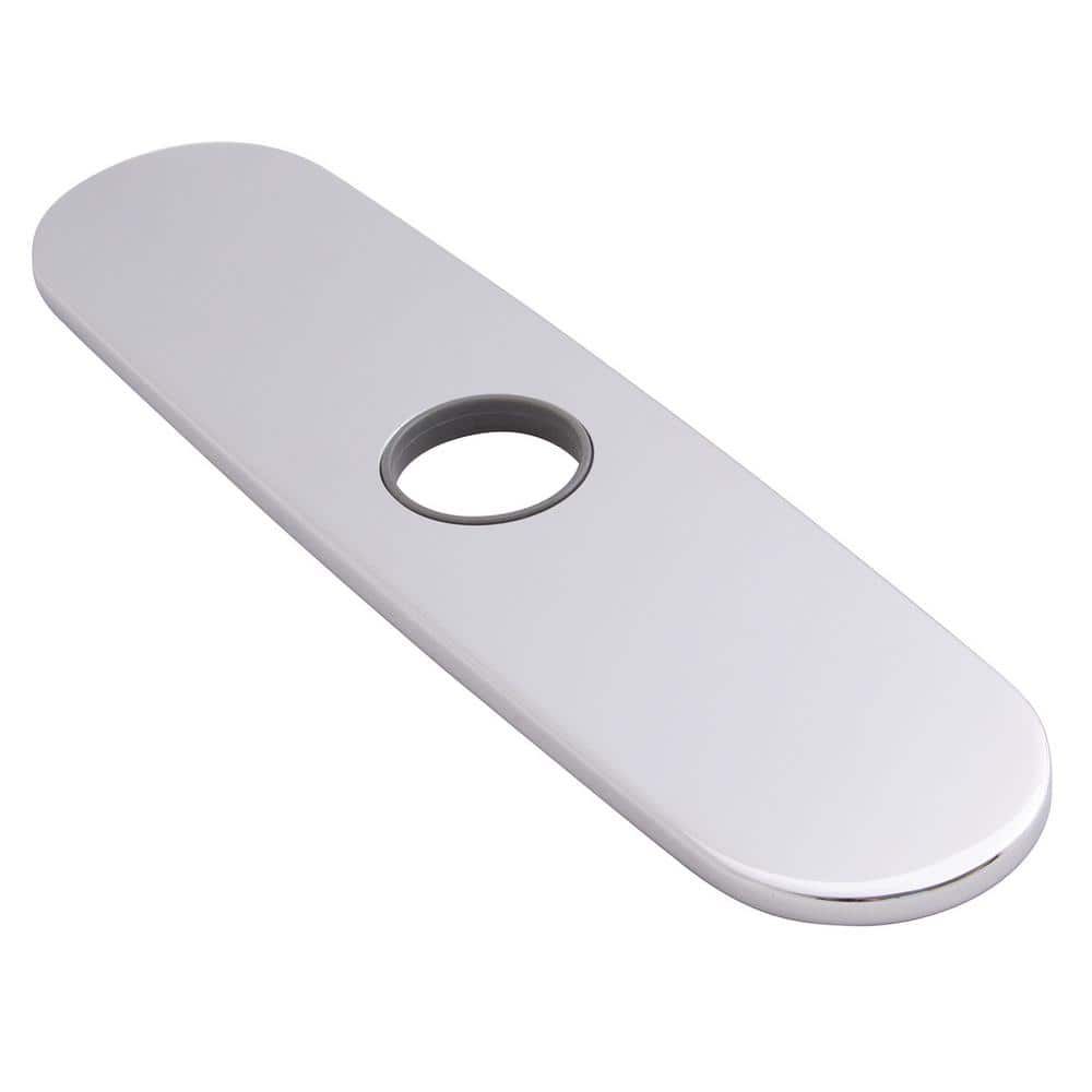 Polished Chrome 10.5 Inch Metal Kitchen Faucet Deck Plate