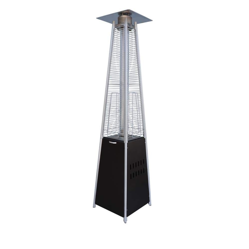 40,000 BTU Mocha Stainless Steel Pyramid Standing Patio Heater