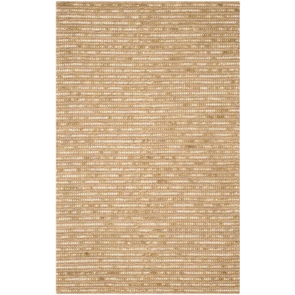 Bohemian Beige 6' x 9' Hand-Knotted Wool-Cotton Blend Area Rug