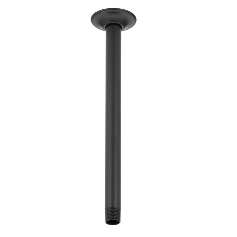 14-inch Matte Black Stainless Steel Ceiling Mount Shower Arm