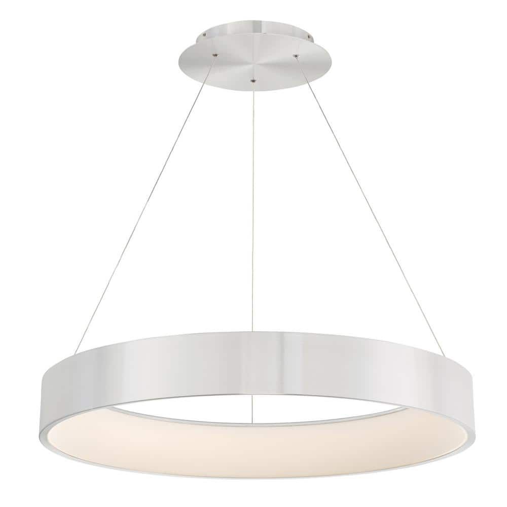 Corso 32" Brushed Aluminum LED Drum Pendant Light