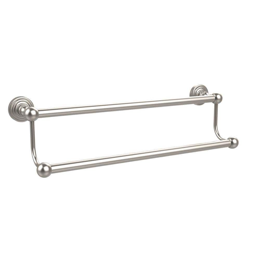 Satin Nickel 36 Inch Double Wall Mounted Towel Bar