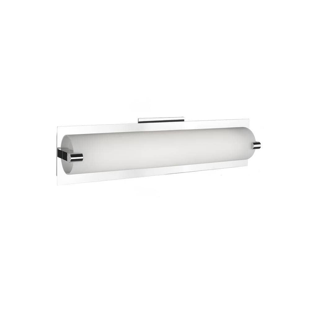 18-Inch Chrome LED Vanity Light with Opal Glass Shade