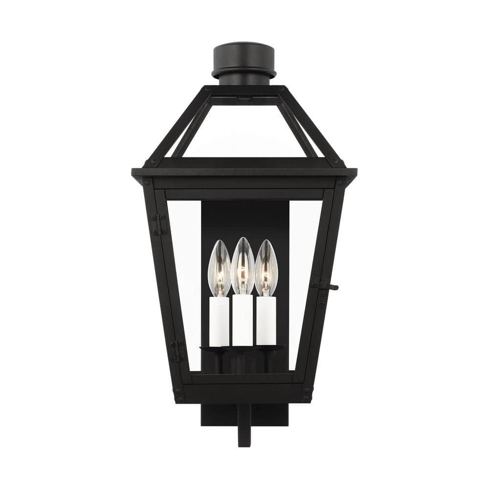 Hyannis 20.25" Textured Black Outdoor Wall Lantern