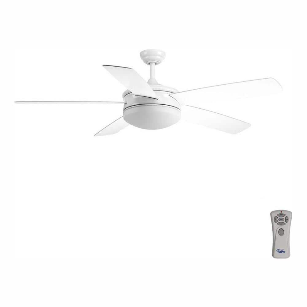 Fresno White 60" Ceiling Fan with Light and Remote