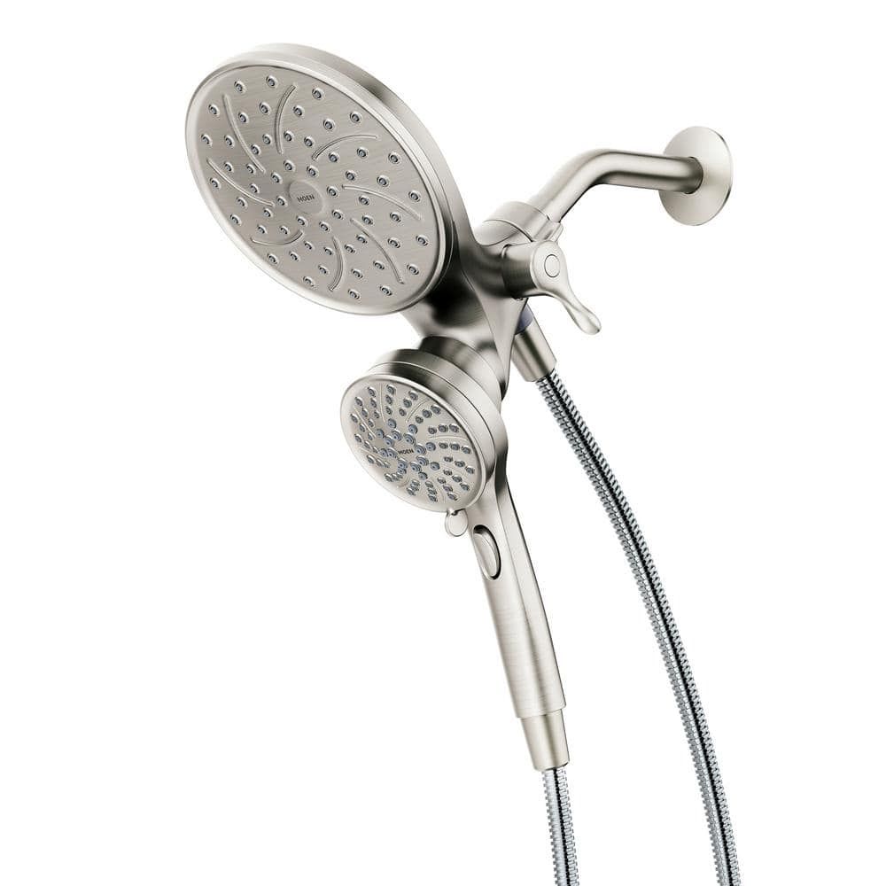 Spot Resist Brushed Nickel Dual Shower Head with Handheld