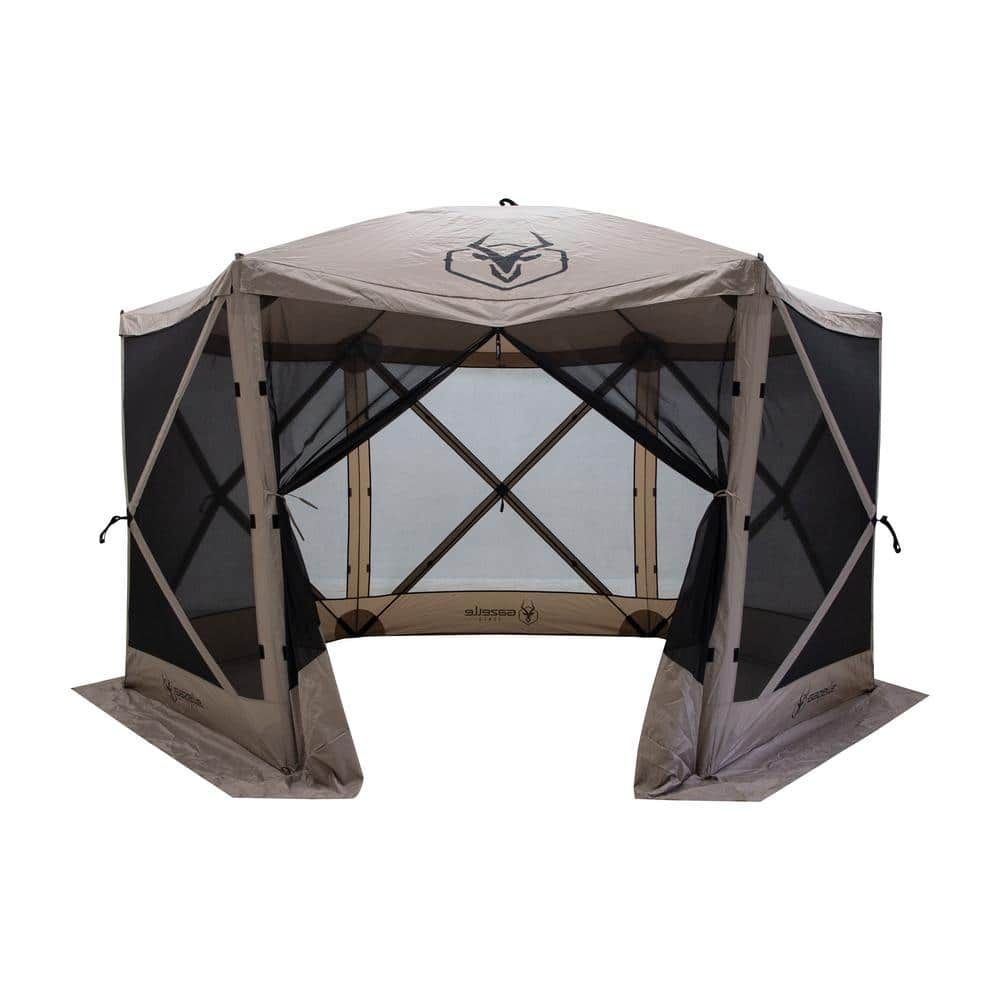 Desert Sand 10x10 Hexagon Fiberglass Portable Gazebo