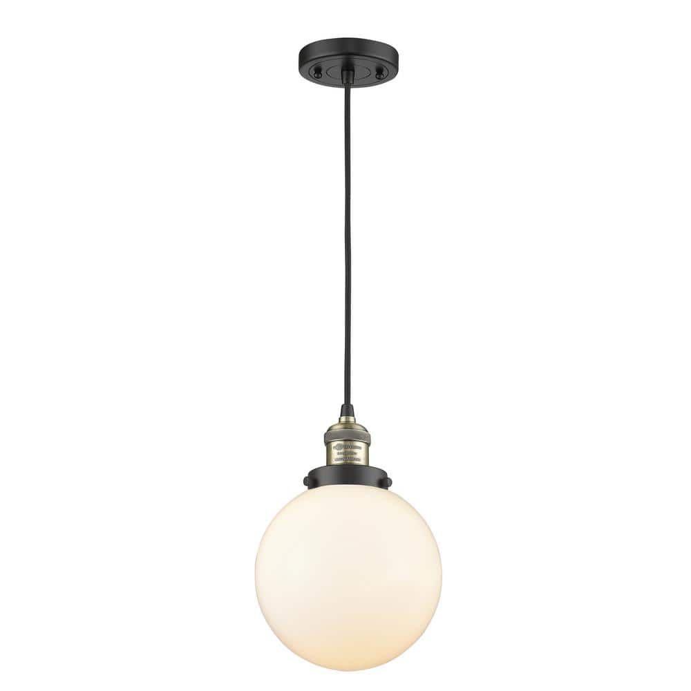 Black and Gold Mini Globe Glass LED Pendant Light