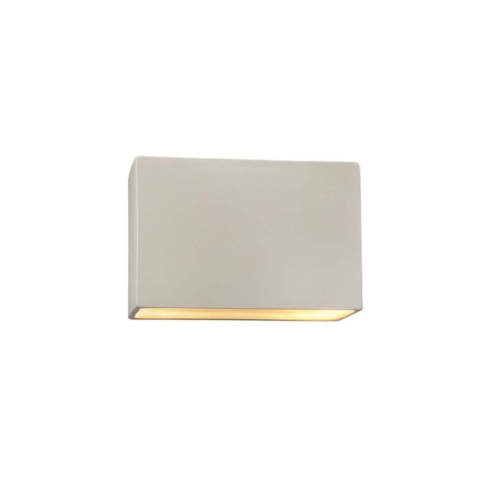 Ambiance 10" White Ceramic-Look Dimmable Wall Sconce