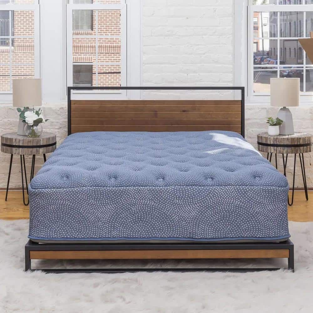 Twin XL Blue Gel Memory Foam Innerspring Mattress