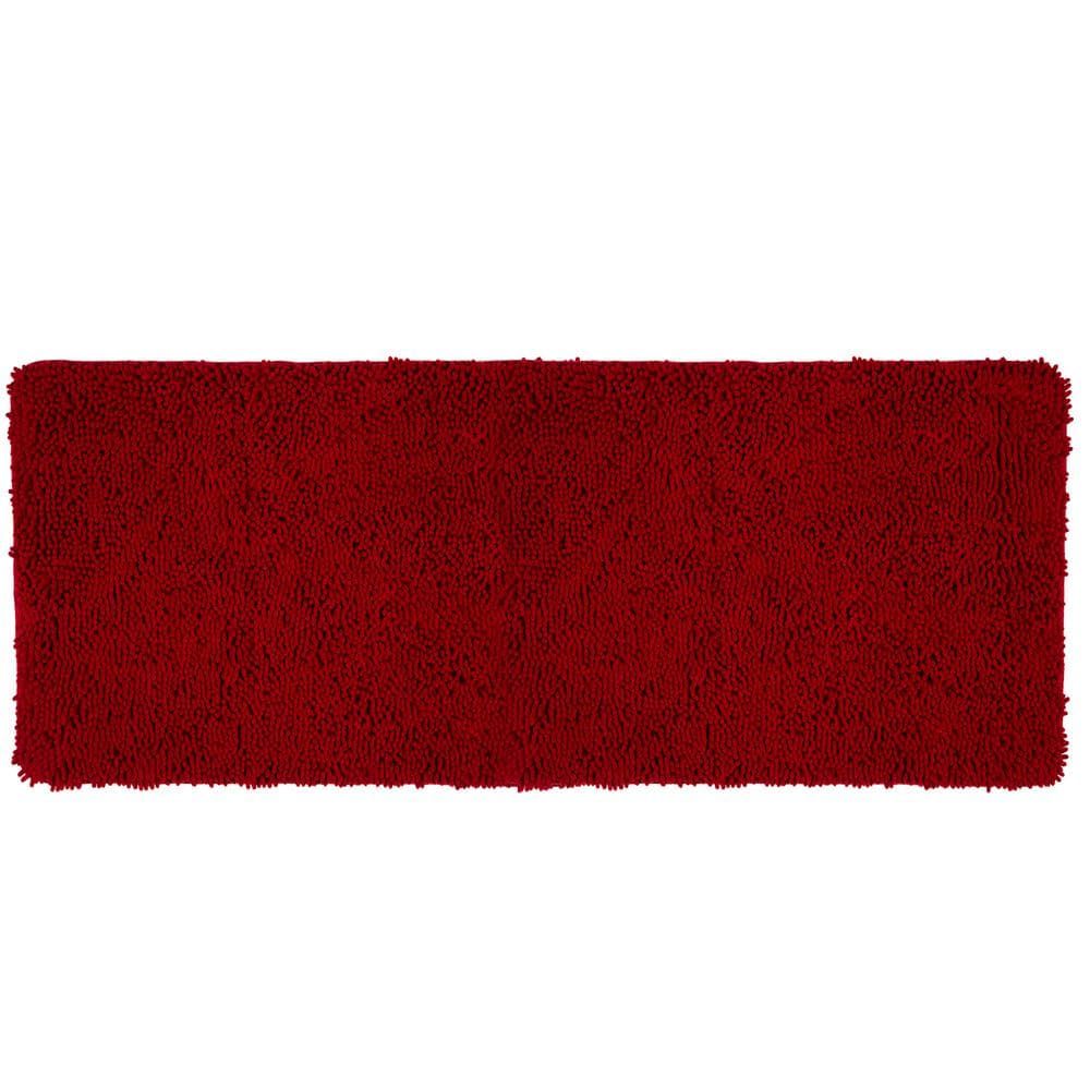 Burgundy Memory Foam Shag Bath Mat 24x58