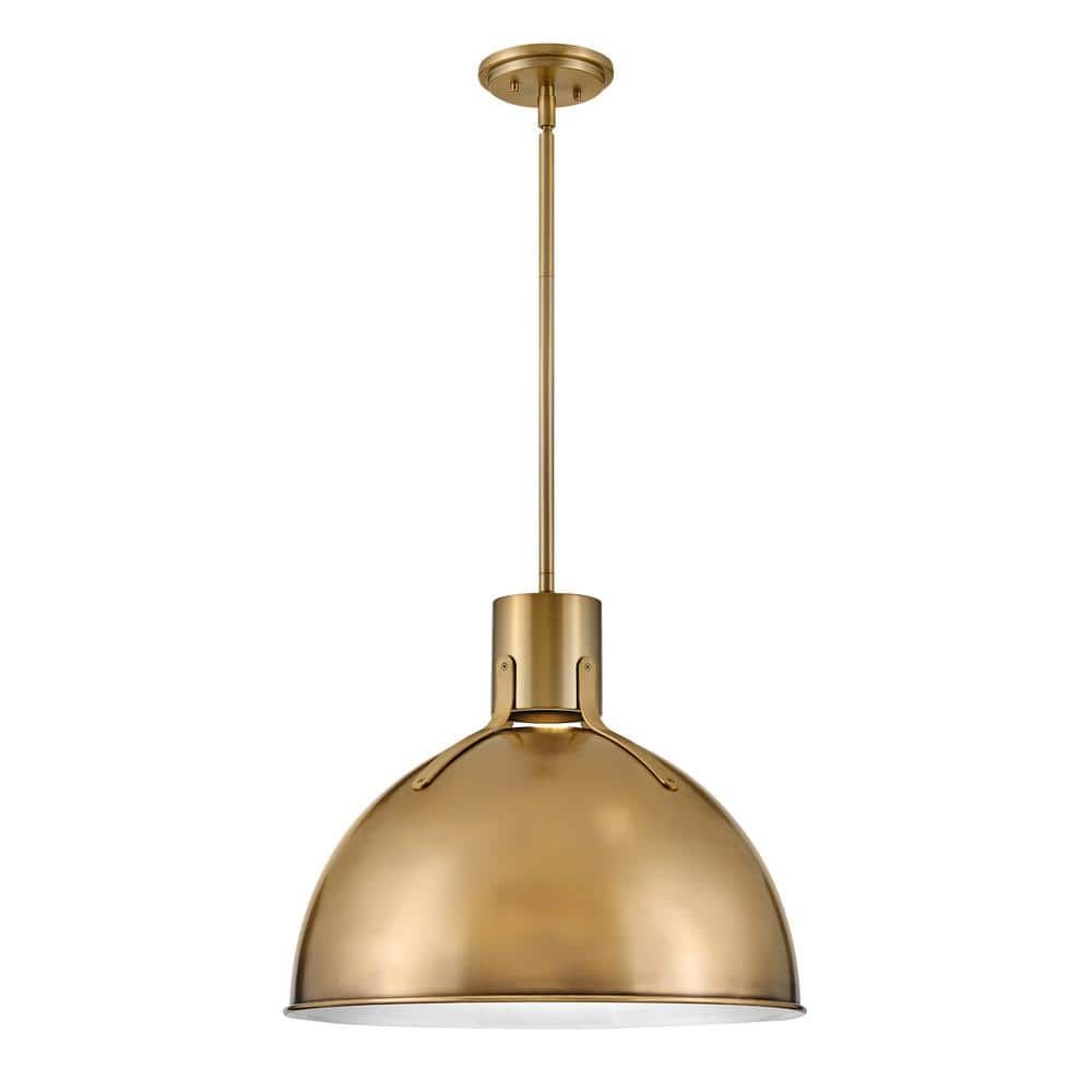 Heritage Brass 20" Bowl LED Pendant Light with Dimmable Warm Glow