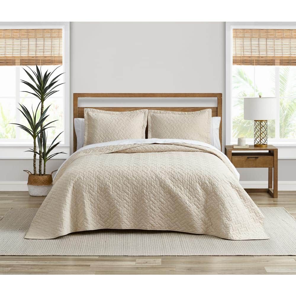 Dune Twin Cotton Reversible Quilt Set with Shams