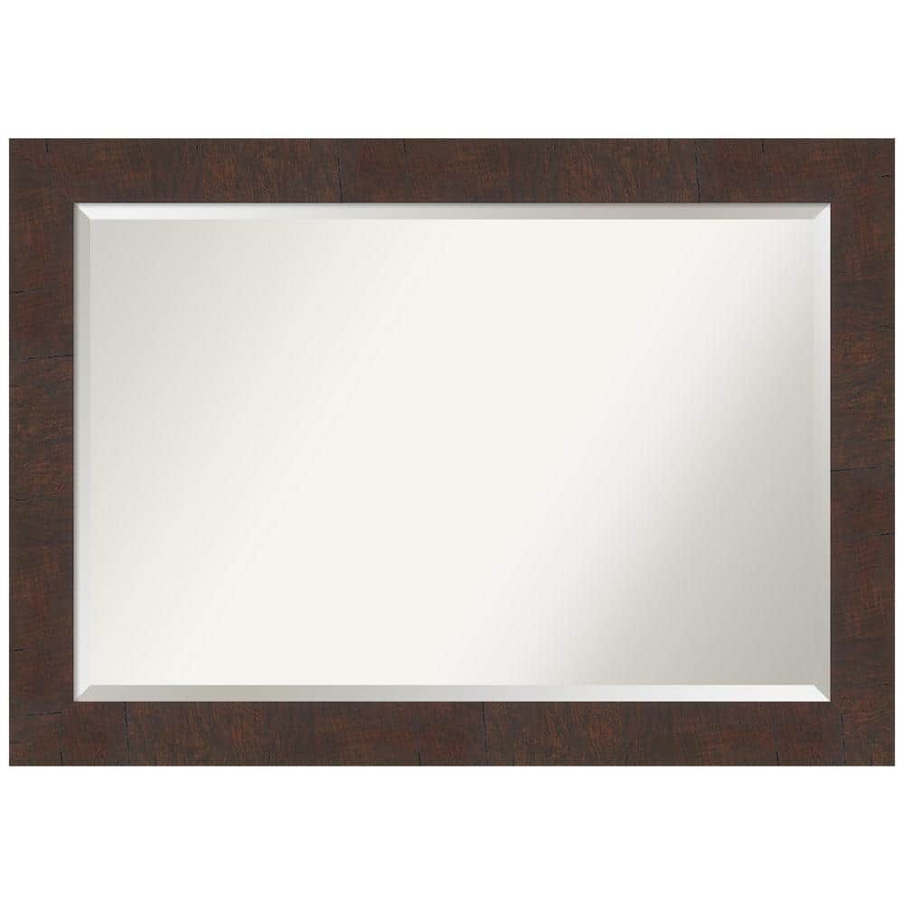Wildwood Brown Distressed Walnut Rectangular Wall Mirror