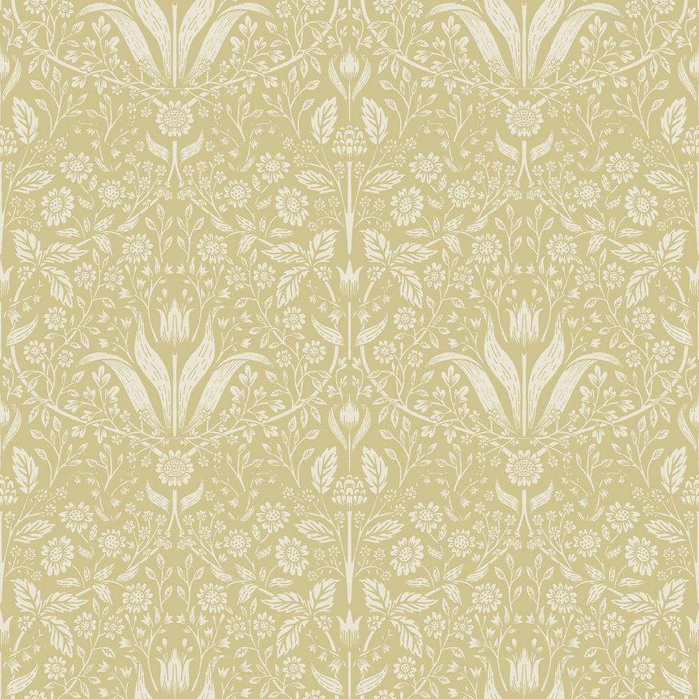 Mara Yellow Floral Non-Woven Wallpaper Roll