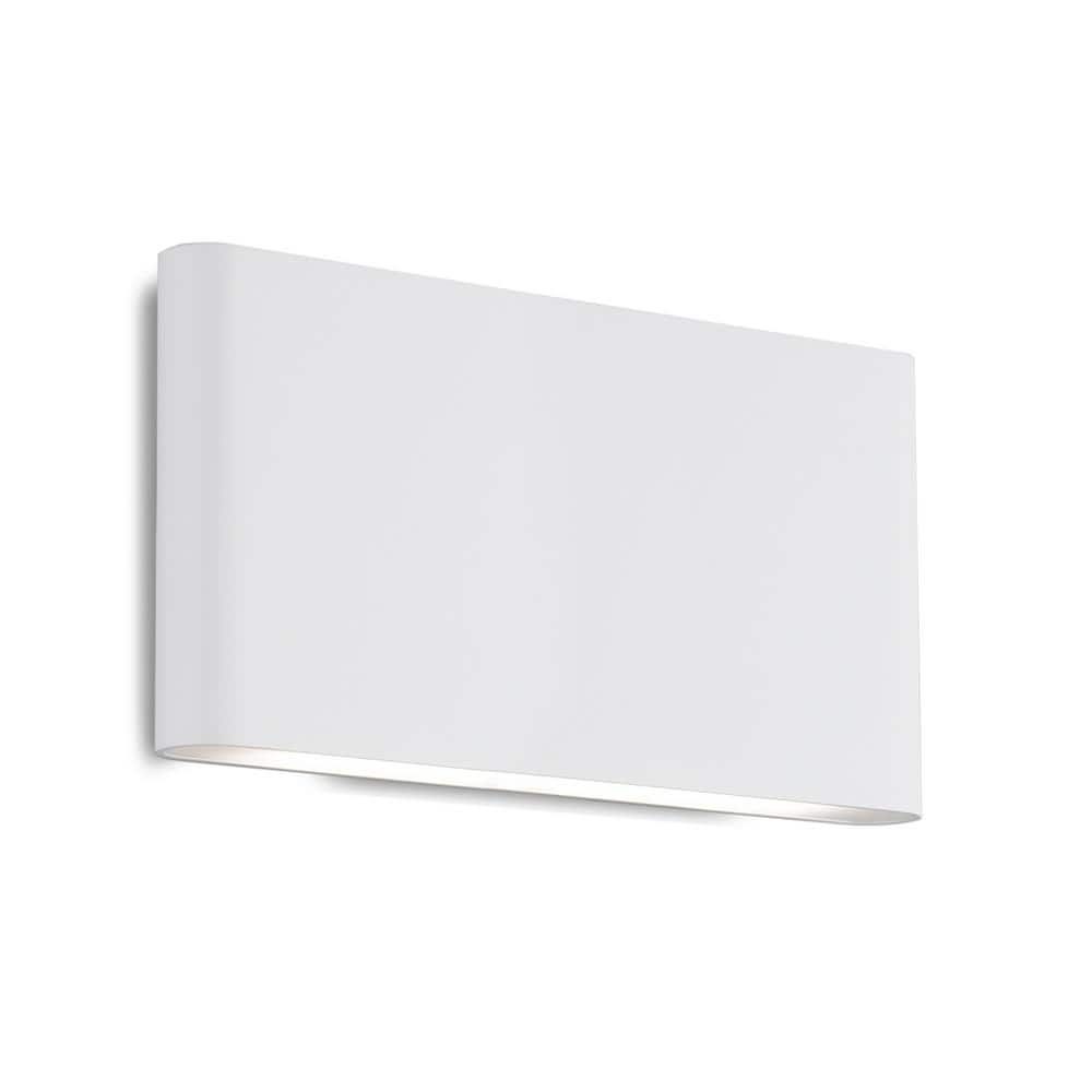 White Dimmable Direct Wired LED Wall Sconce