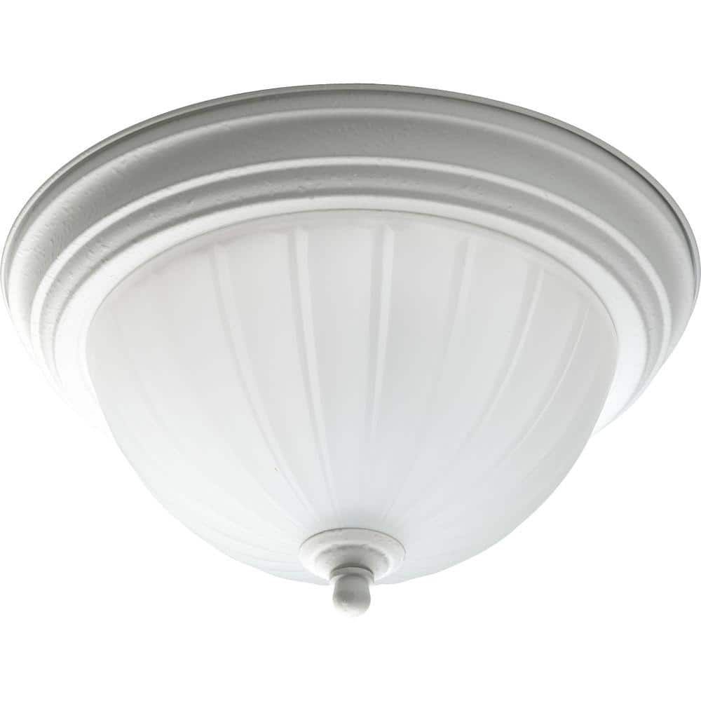 White Glass Bowl Ceiling Light with LED and Incandescent Options