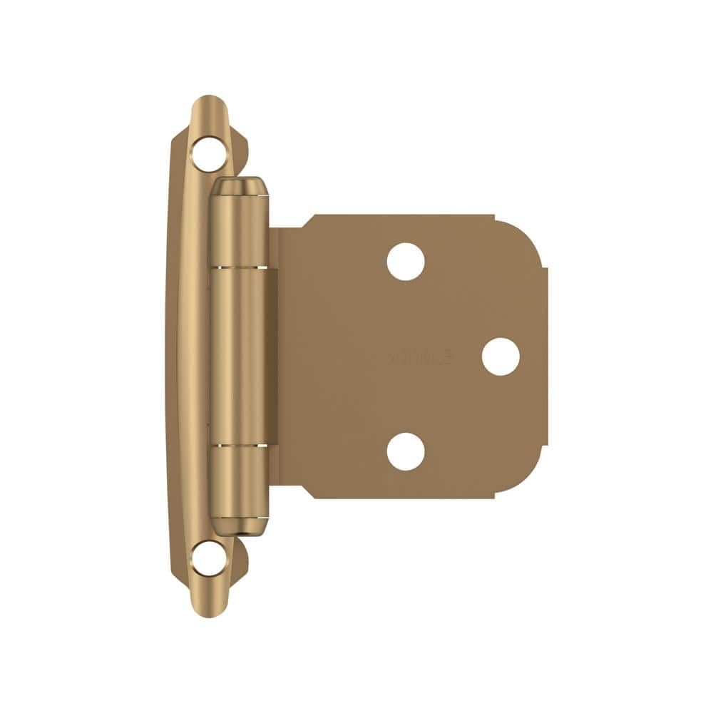 Champagne Bronze Variable Overlay Self-Closing Cabinet Hinges