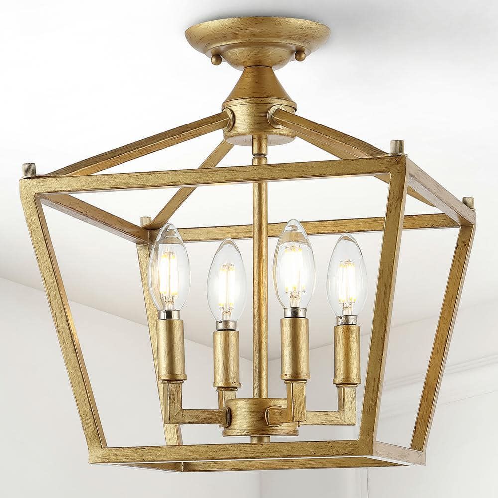 Brass Gold 12" Empire Shape LED Flush Mount Ceiling Light