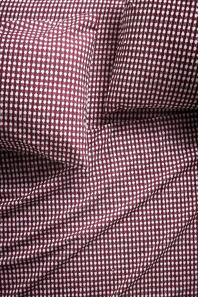 Organic Cotton Percale Red and White Printed Sheet Set