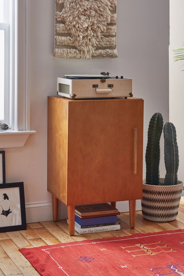 Everett Mid-Century Mahogany Console Cabinet with Adjustable Shelf