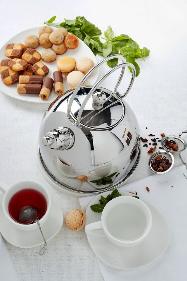 Resto 2.6-qt Silver Stainless Steel Whistling Tea Kettle