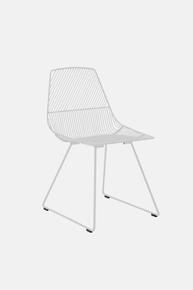 Ethel 32" Minimalistic White Wire Dining Chair