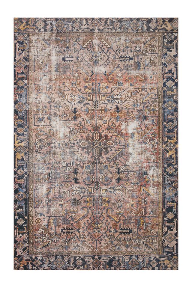Ivory Vintage Look Easy Care Polyester Area Rug 8'6" x 11'6"