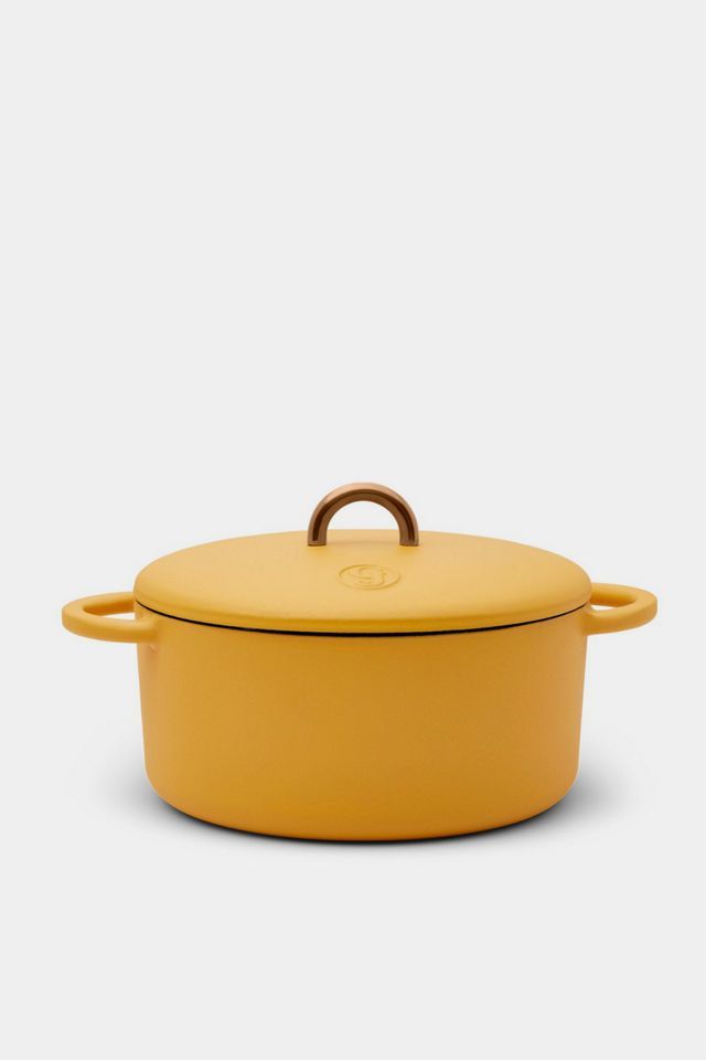 Mustard Enameled Cast Iron 3.5-Quart Dutch Oven